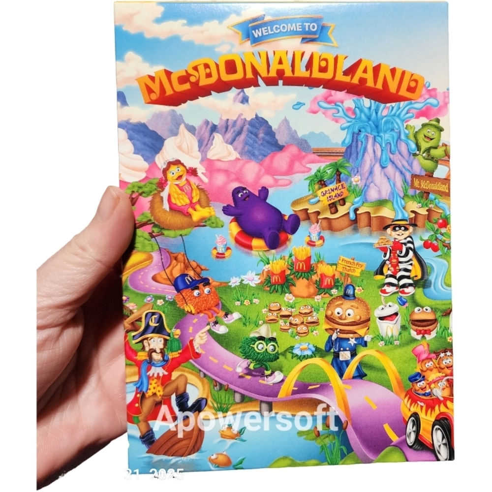 2025 McDonald's McDonaldland Tin Collectible Passport Stickers Postcard SEALED